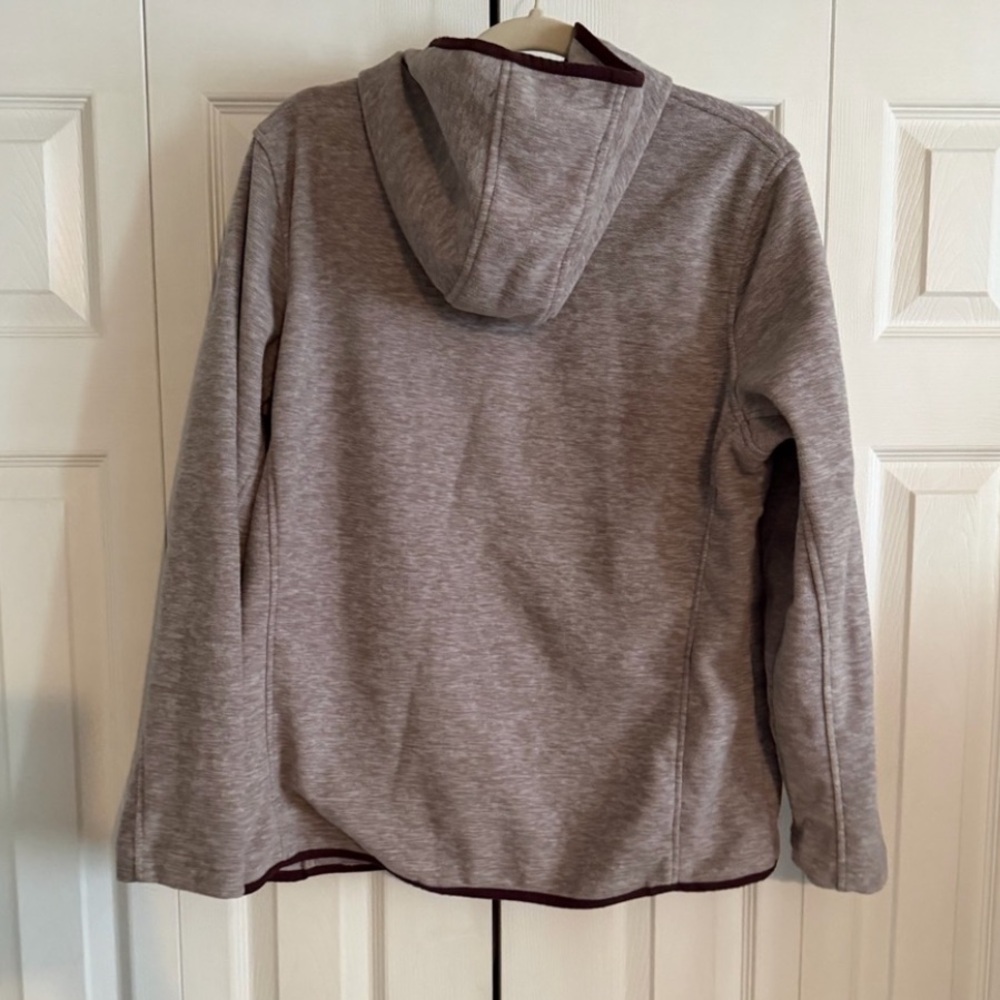 New Balance Melange Cocoa Fleece Full-Zip Hoodie with Chocolate Accents•XL - Picture 5 of 12